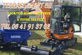 Location outil Mini pelle Avec conducteur près de Verpillières