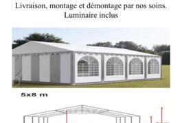 Location outil Tente de reception Livré monté et démonté près de La Trinité-Surzur