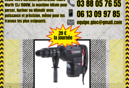 Location outil Burineur perforateur Électrique Wurth près de Schweighouse-sur-Moder