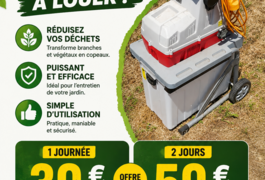 Location outil Broyeur de végetaux Électrique près de Roanne
