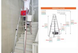Location outil Escabeau spéciale pour hauteur cage d'escalier près de Lille