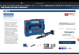 Location outil Meuleuse droite sans fil 18 v bosch professionnal heute gamme Bosch près de Boofzheim