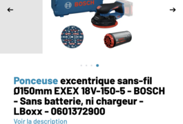 Location outil Ponceuse Batterie Bosch pro près de Culhat