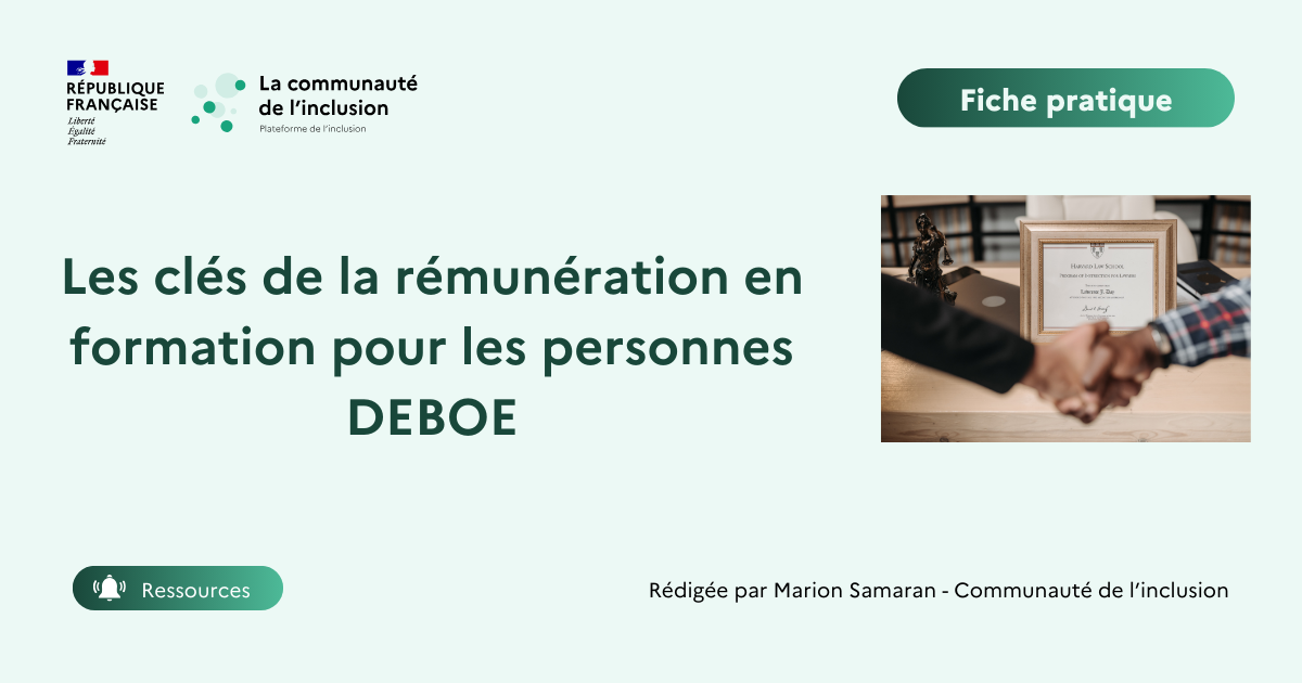 🗝️ Les clés de la rémunération en formation pour les personnes DEBOE