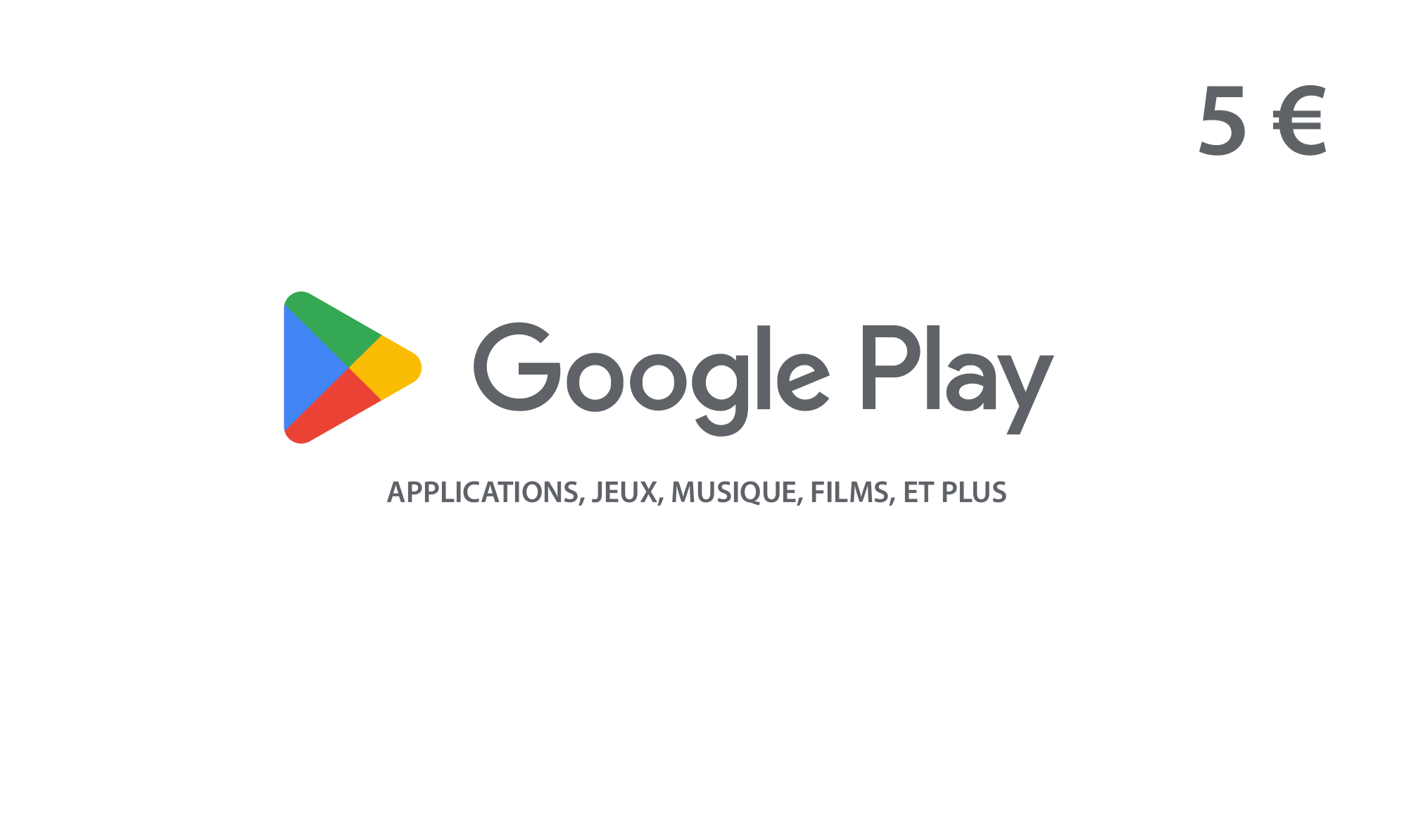 e-carte Google Play 5 euros