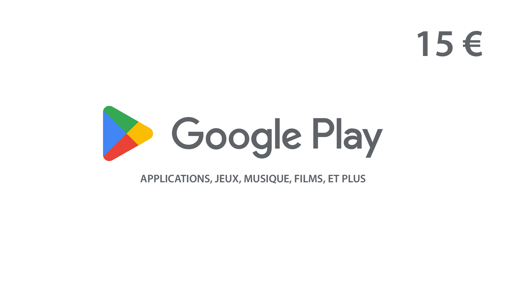 e-carte Google Play 15 euros