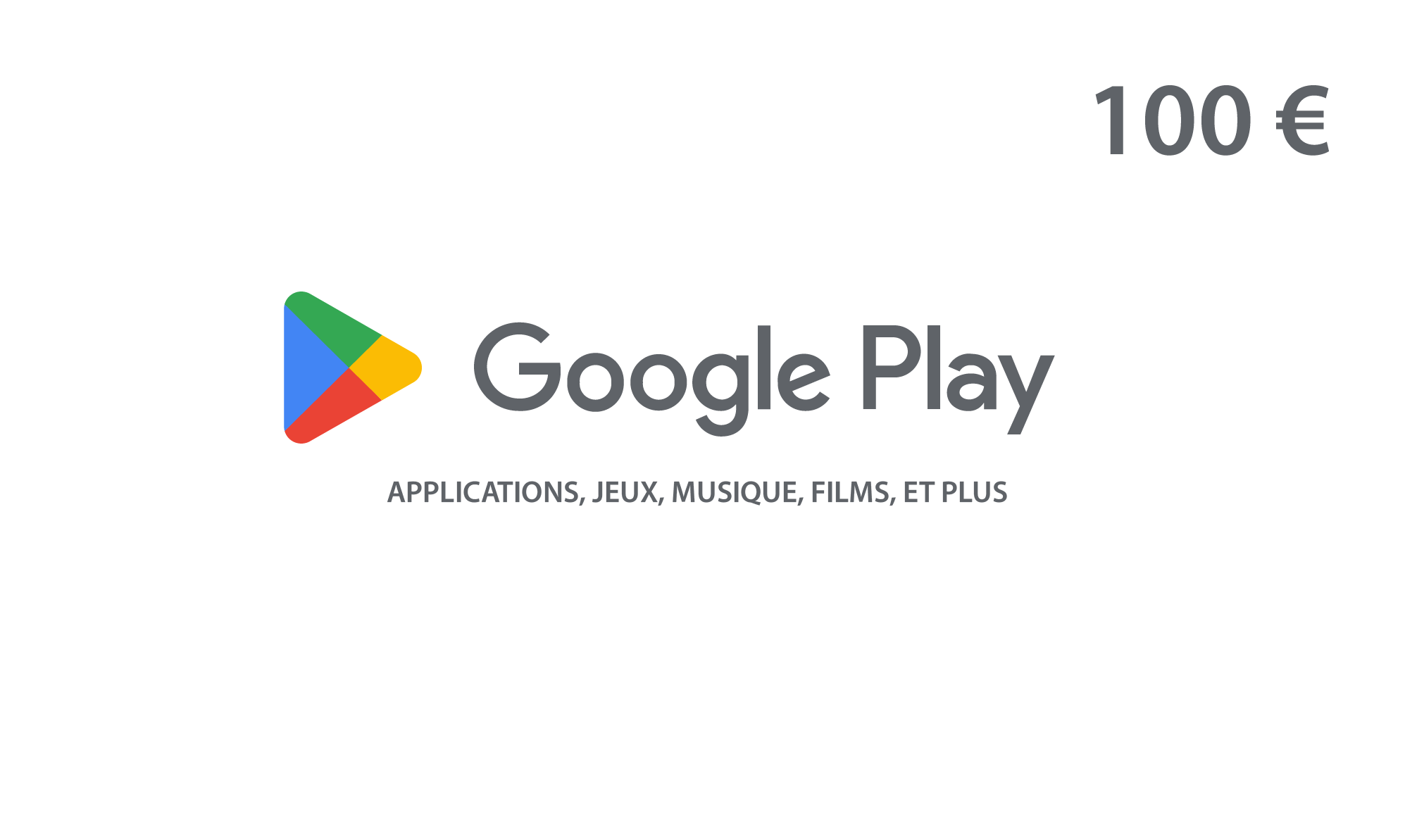 e-carte Google Play 100 euros