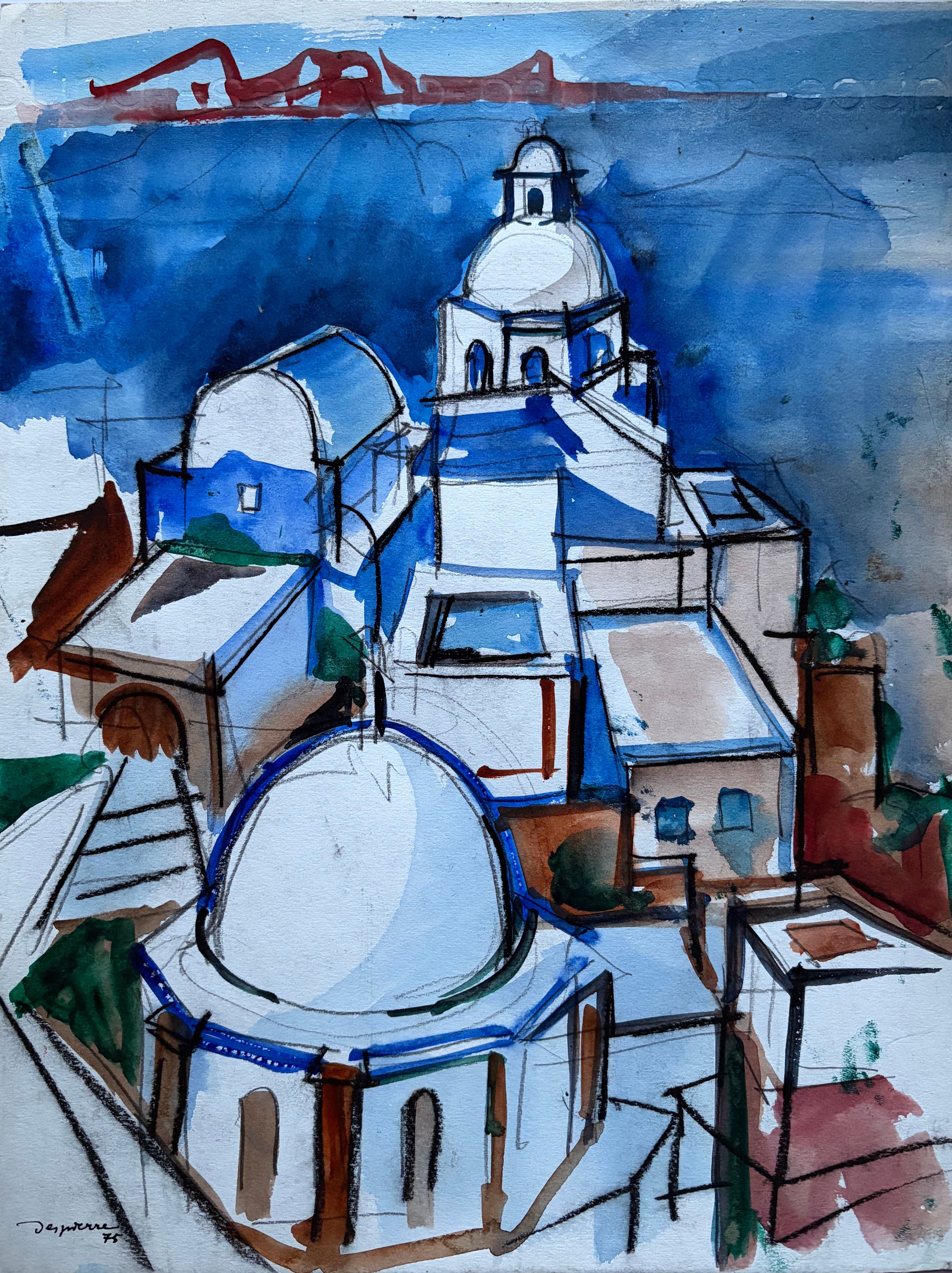 Santorin, Grèce, 1976, Jacques Despierre (1912-1995)