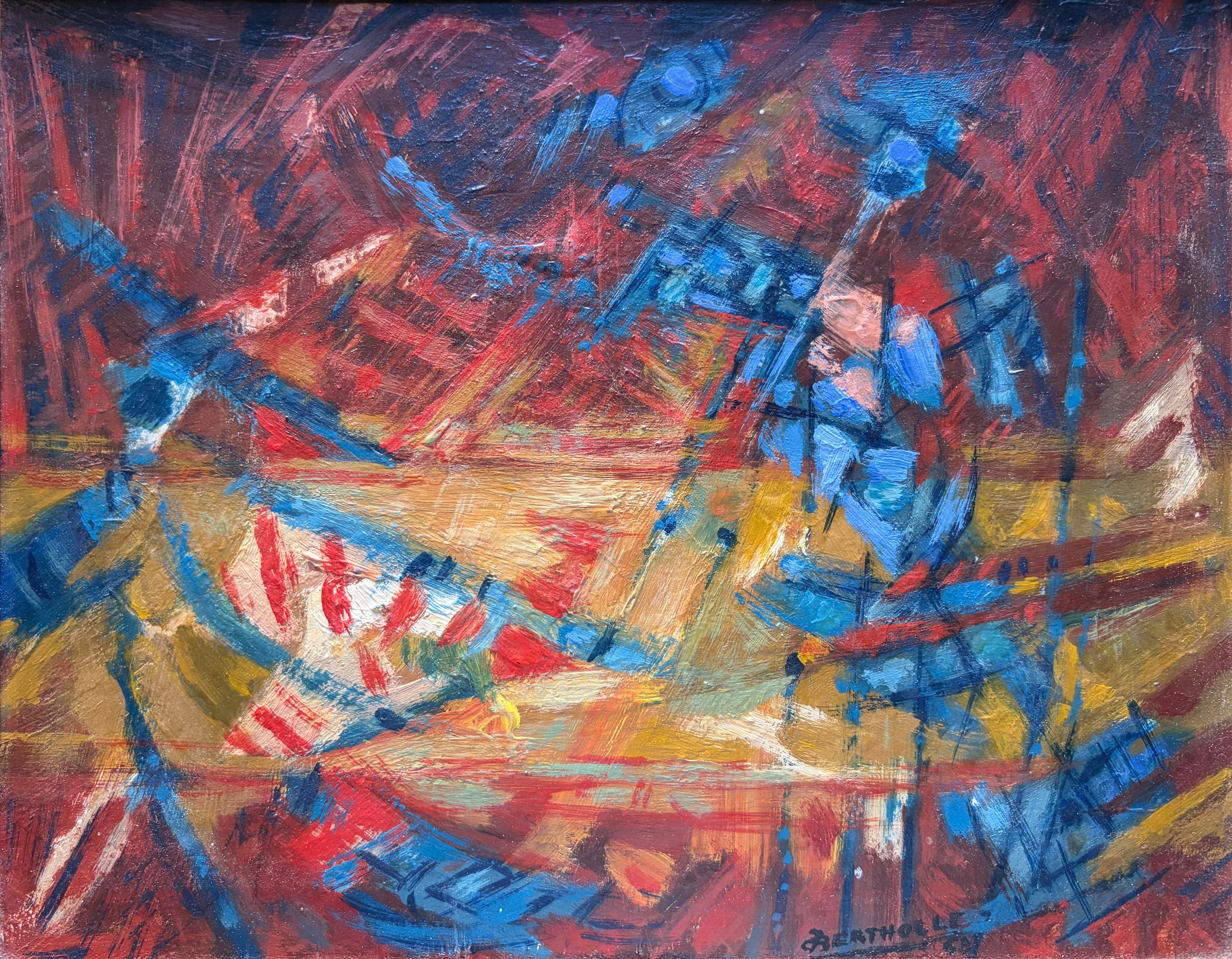 Composition, 1968, Jean Bertholle (1909-1996)