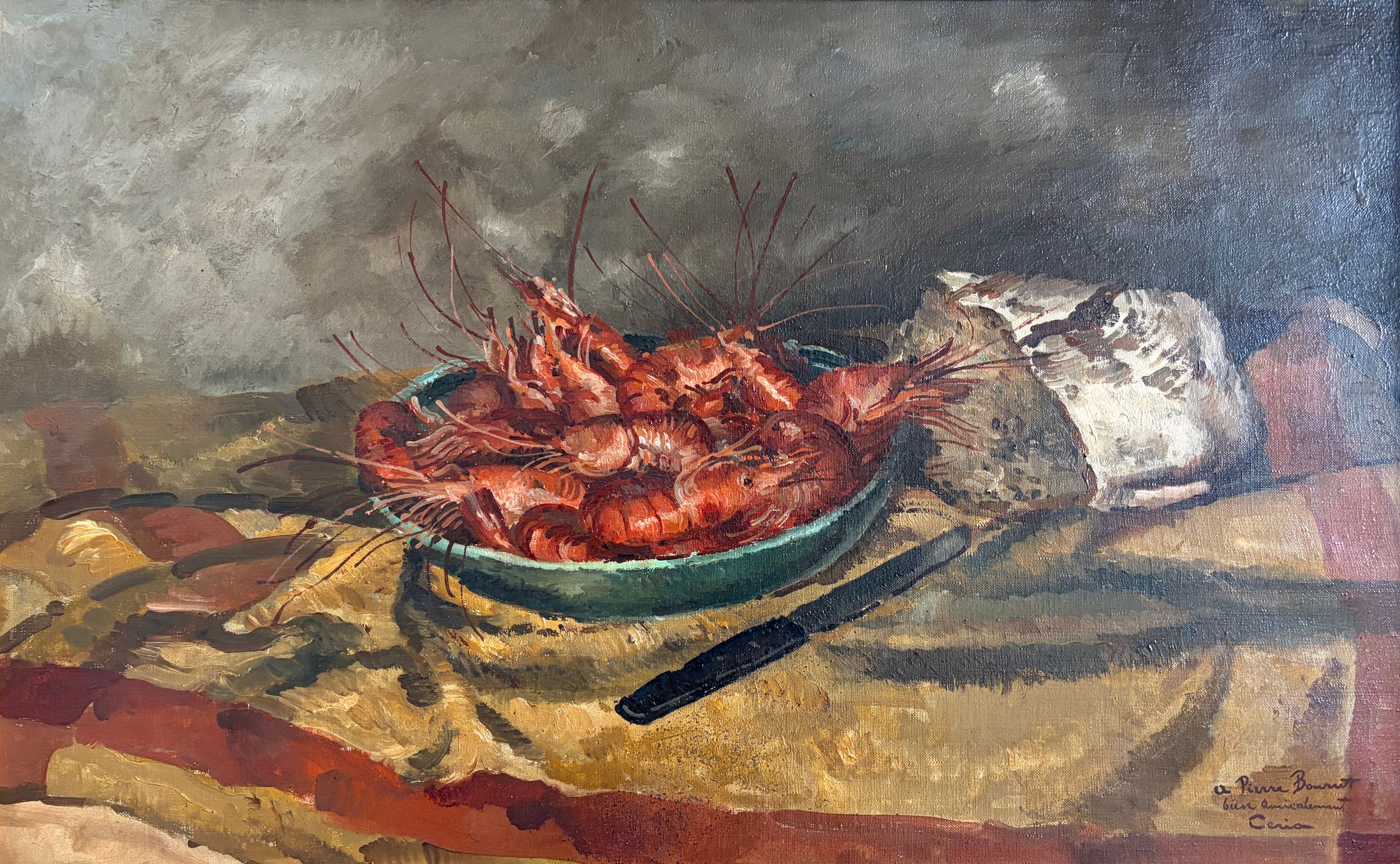 Crevettes et miche de pain, Edmond Ceria (1884-1955)