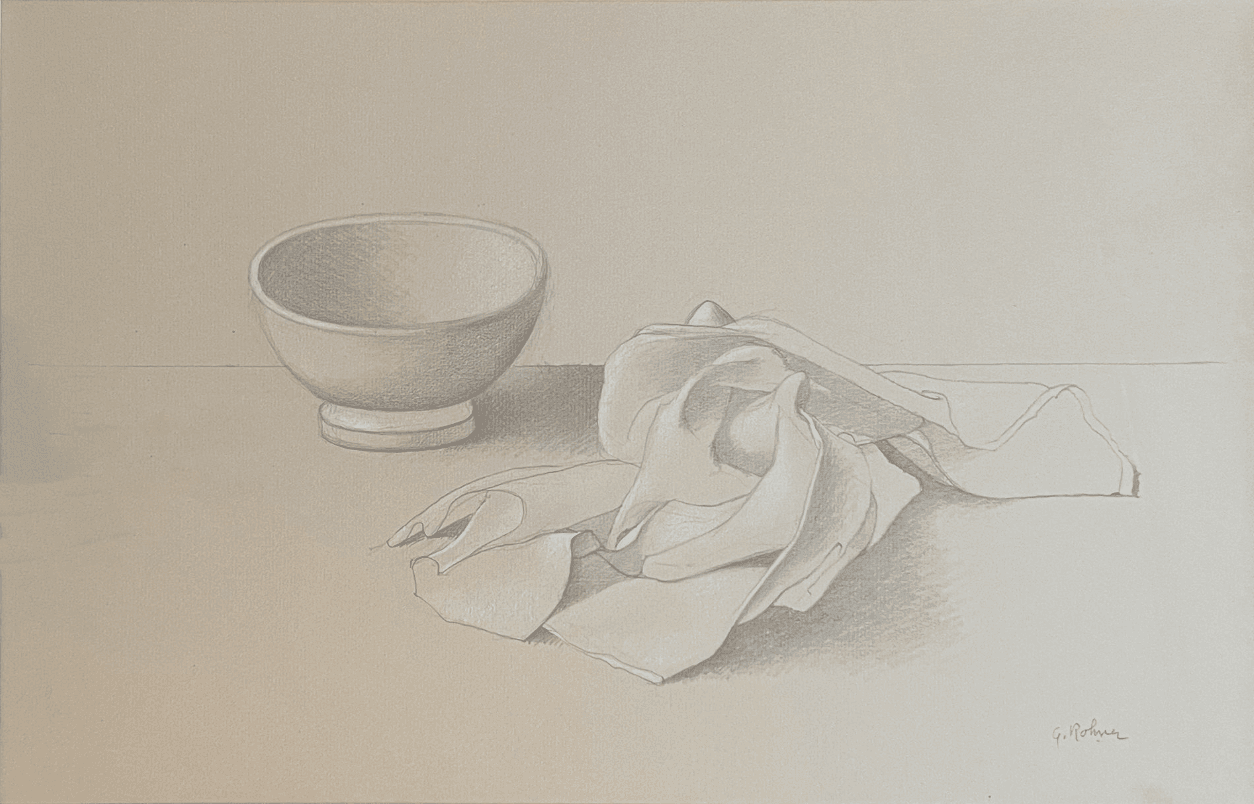 Bol et draperie, Georges Rohner (1913-2000)