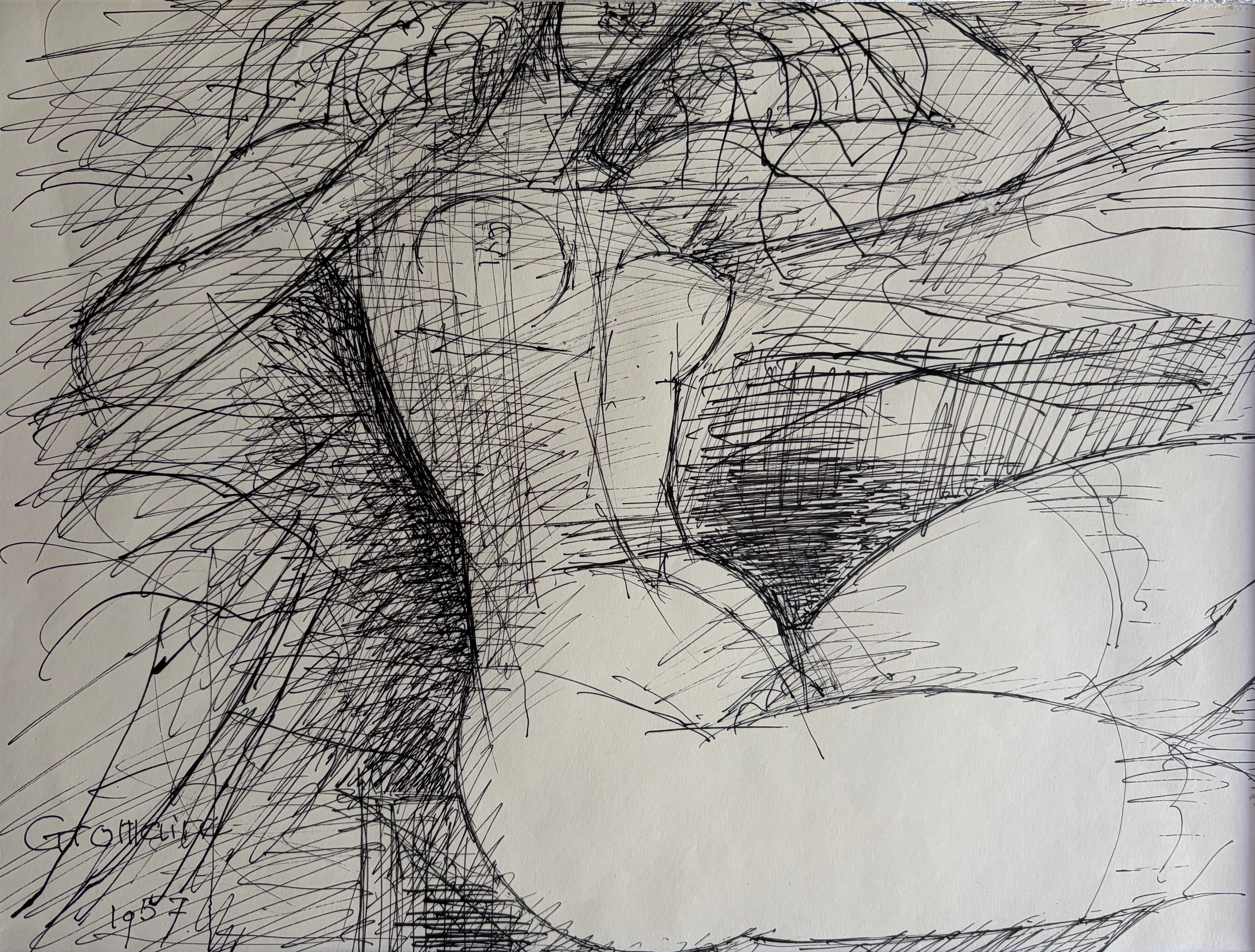 Nu assis, 1957, Marcel Gromaire (1892-1971)