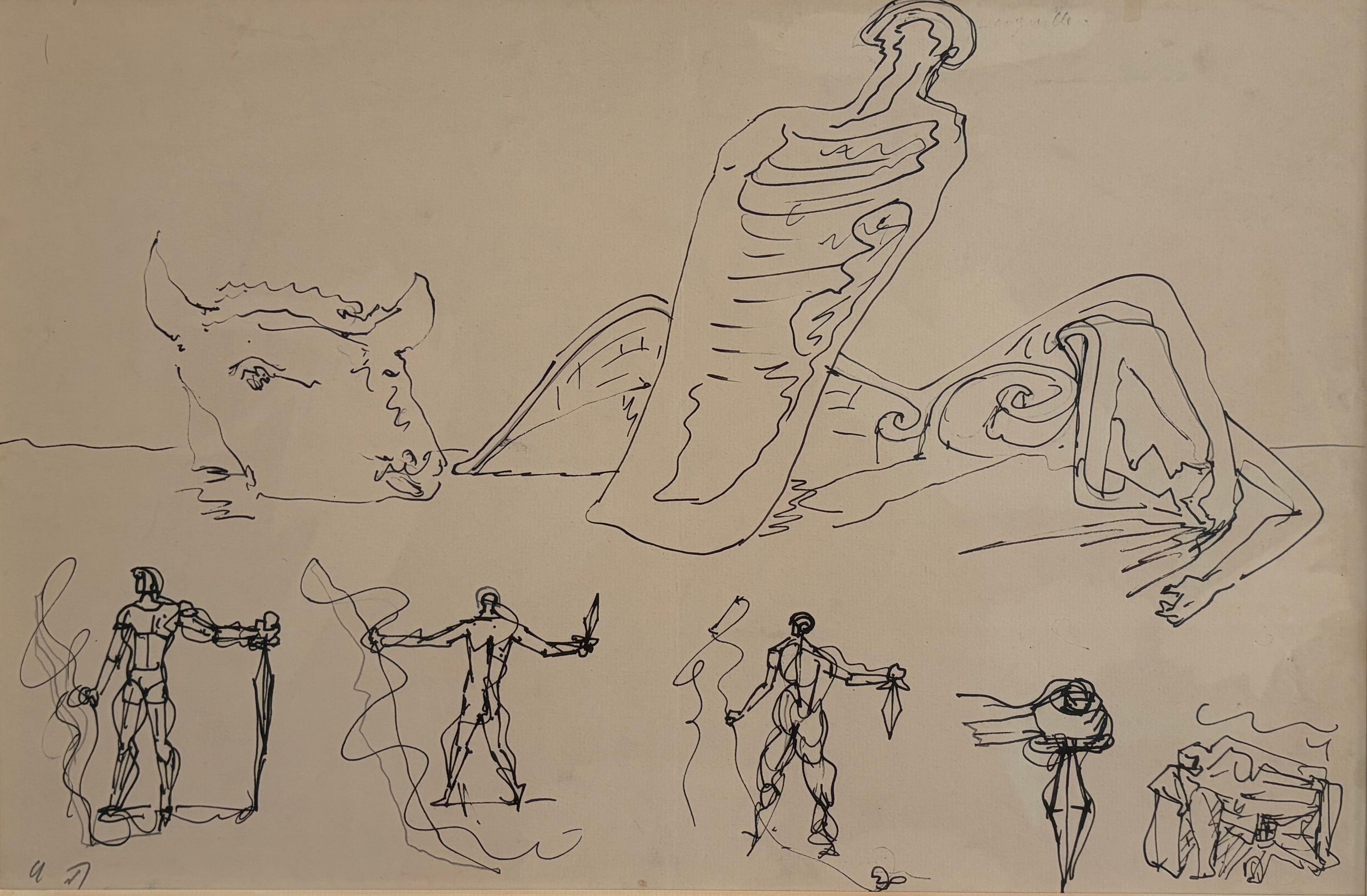 Étude pour la couverture de la revue Acéphale, 1936, André Masson (1896-1987)