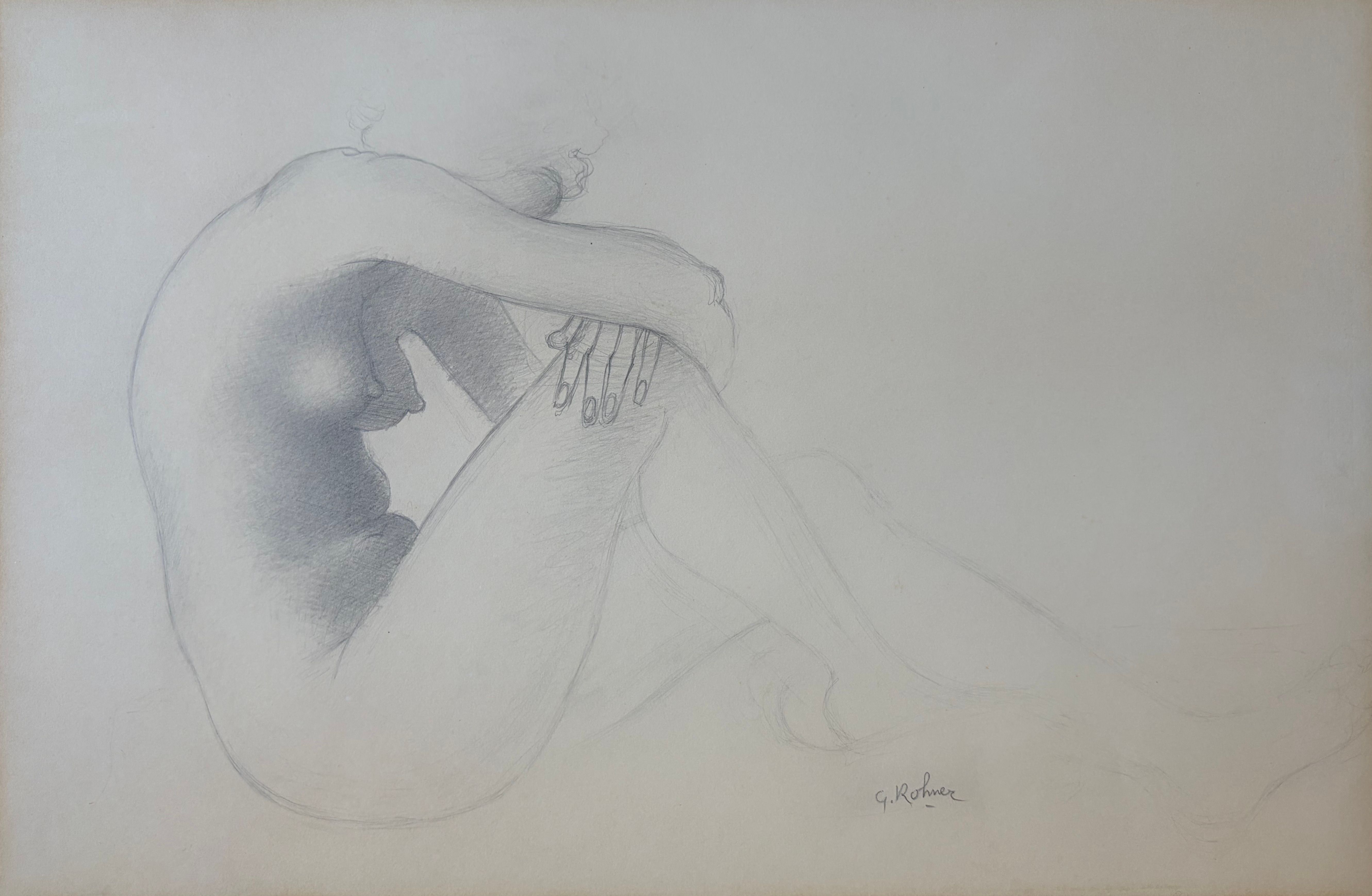 Nu assis, Georges Rohner (1913-2000)