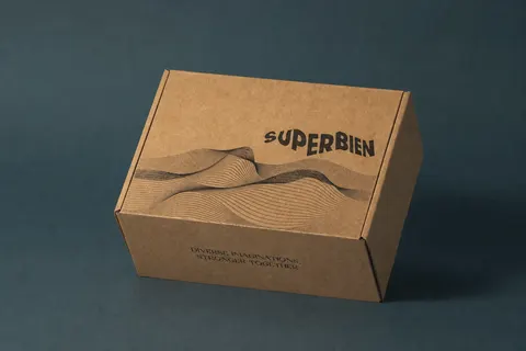 Boîte d'expédition kraft imprimée Superbien