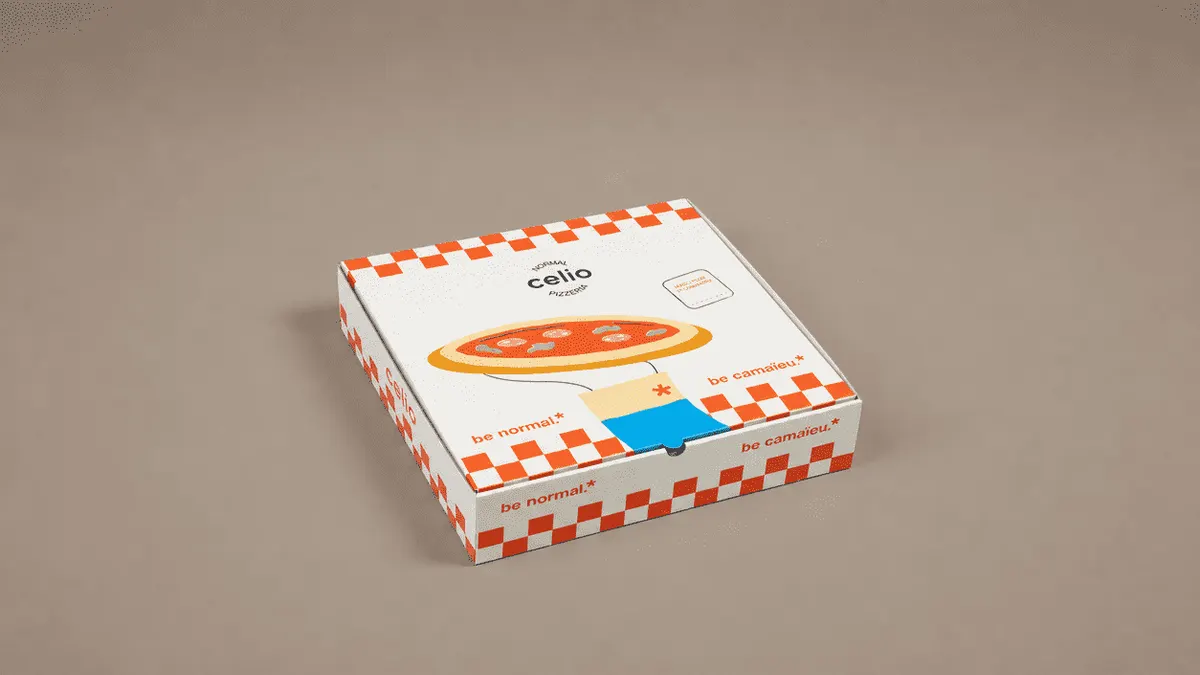 Boîte carton personnalisée à oreilles Celio, fabrication Smartpack
