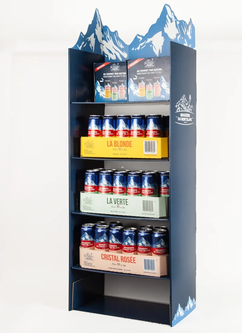 Présentoir de comptoir en carton Duvel, fabrication Smartpack