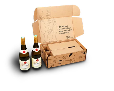 Emballage d'expédition pour bouteilles, fabrication Smartpack