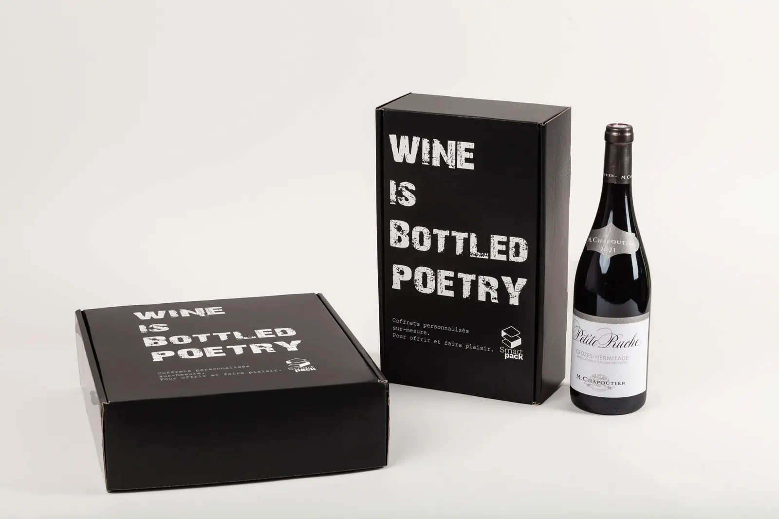 Coffret bouteille personnalisé, fabrication Smartpack