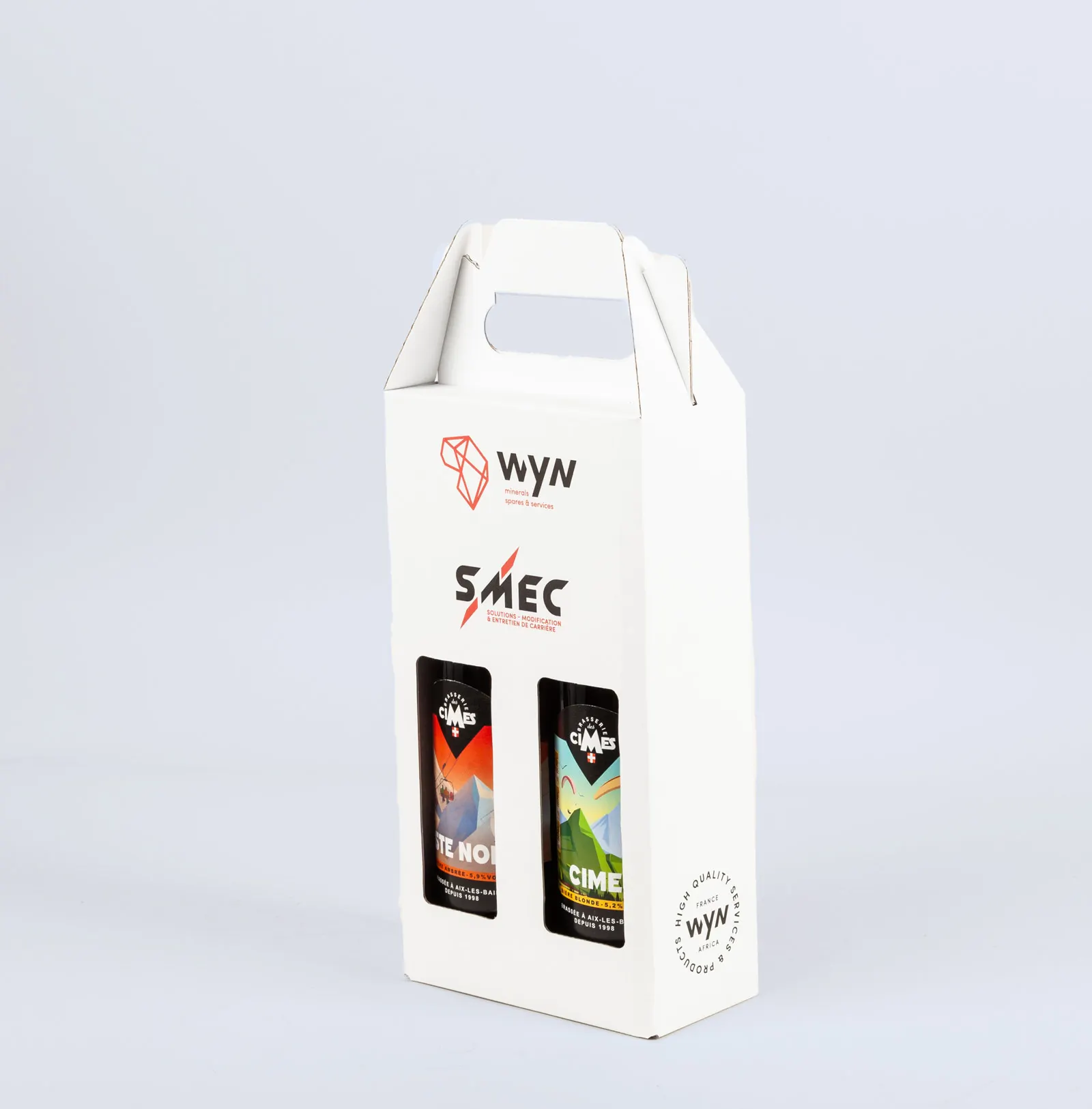 Coffret bouteille personnalisé, fabrication Smartpack