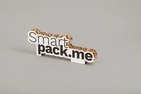 Logo en carton en volume Smartpack, fabrication Smartpack