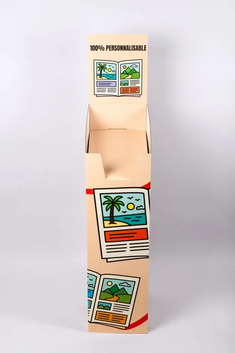 Présentoir de comptoir en carton, fabrication Smartpack