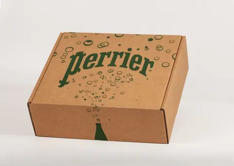 Création carton sur mesure Perrier, fabrication Smartpack