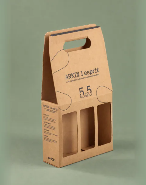 Coffret bouteille personnalisé Arkin, fabrication Smartpack