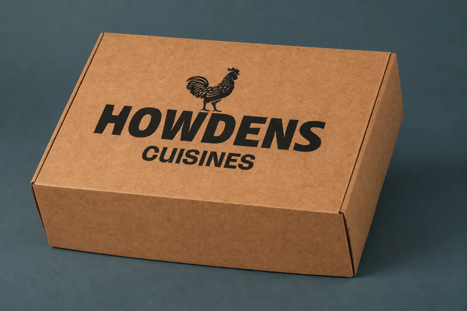 Boîte carton personnalisée à oreilles Howdens, fabrication Smartpack