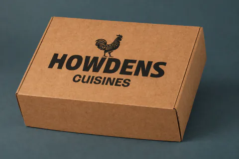 Boîte carton personnalisée à oreilles Howdens, fabrication Smartpack