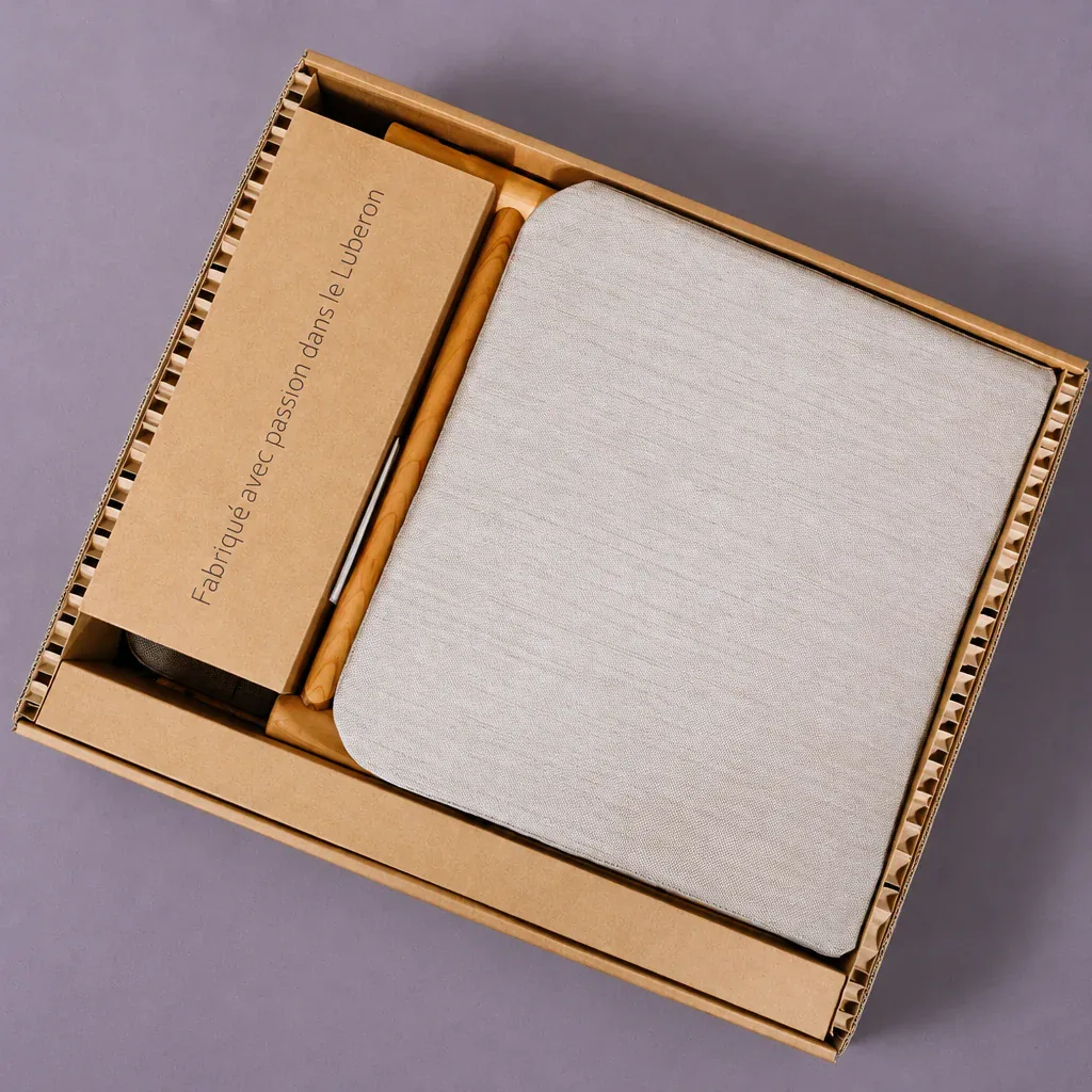 Boîte d'expédition personnalisée Loube, détail, fabrication Smartpack