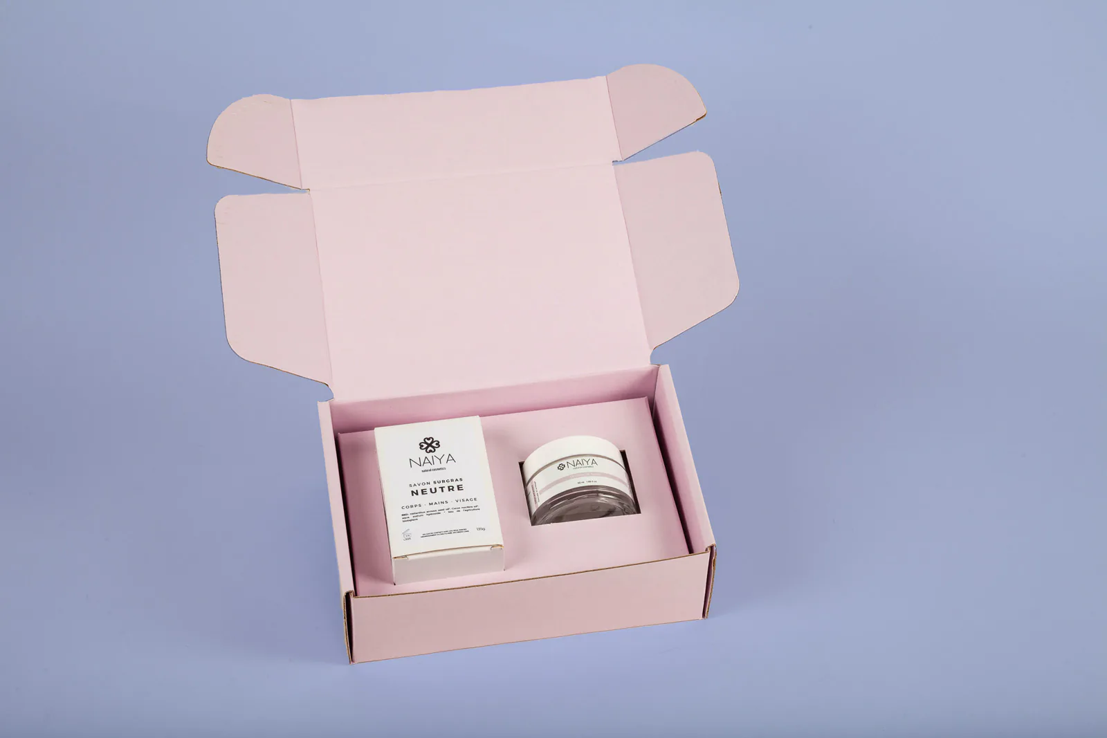 Boîte carton personnalisée à oreilles Naiya, fabrication Smartpack
