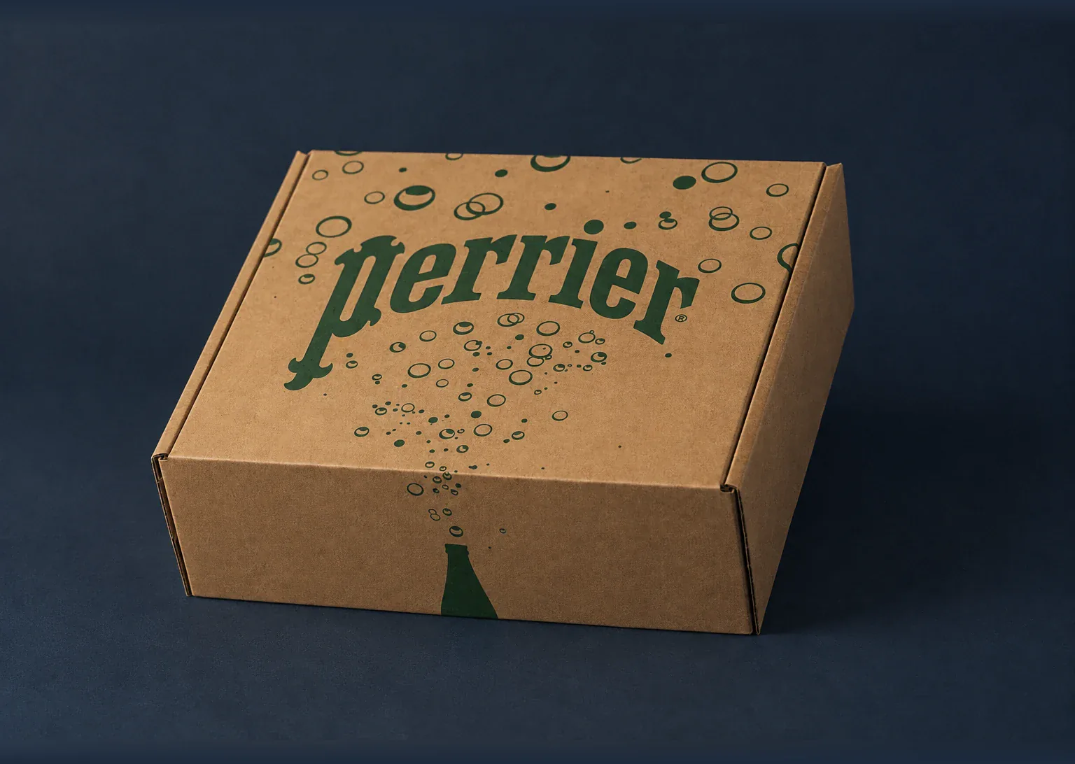 Création carton sur mesure Perrier, fabrication Smartpack