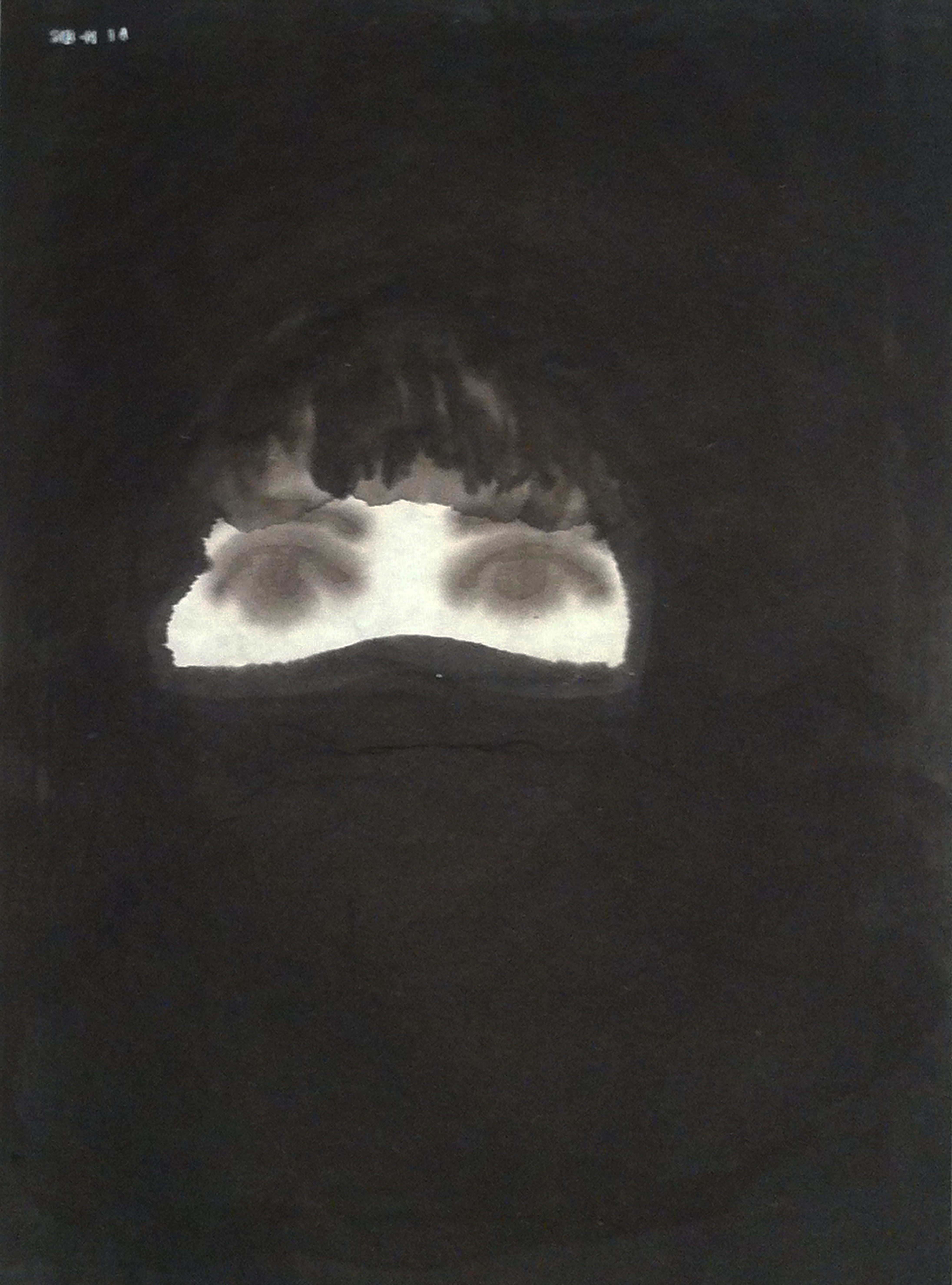 . 13 . Claire Tabouret (née en 1981) Autoportrait du 14.01.2013, 2013 Encre de Chine sur papier de riz contrecollé sur carton plume Daté en haut à gauche 45 ×33cm Provenance : - Galerie Isabelle Gounod, Paris - Acquis auprès de cette dernière par l'actuel propriétaire - Collection particulière, Paris 12 000 / 18 000 €