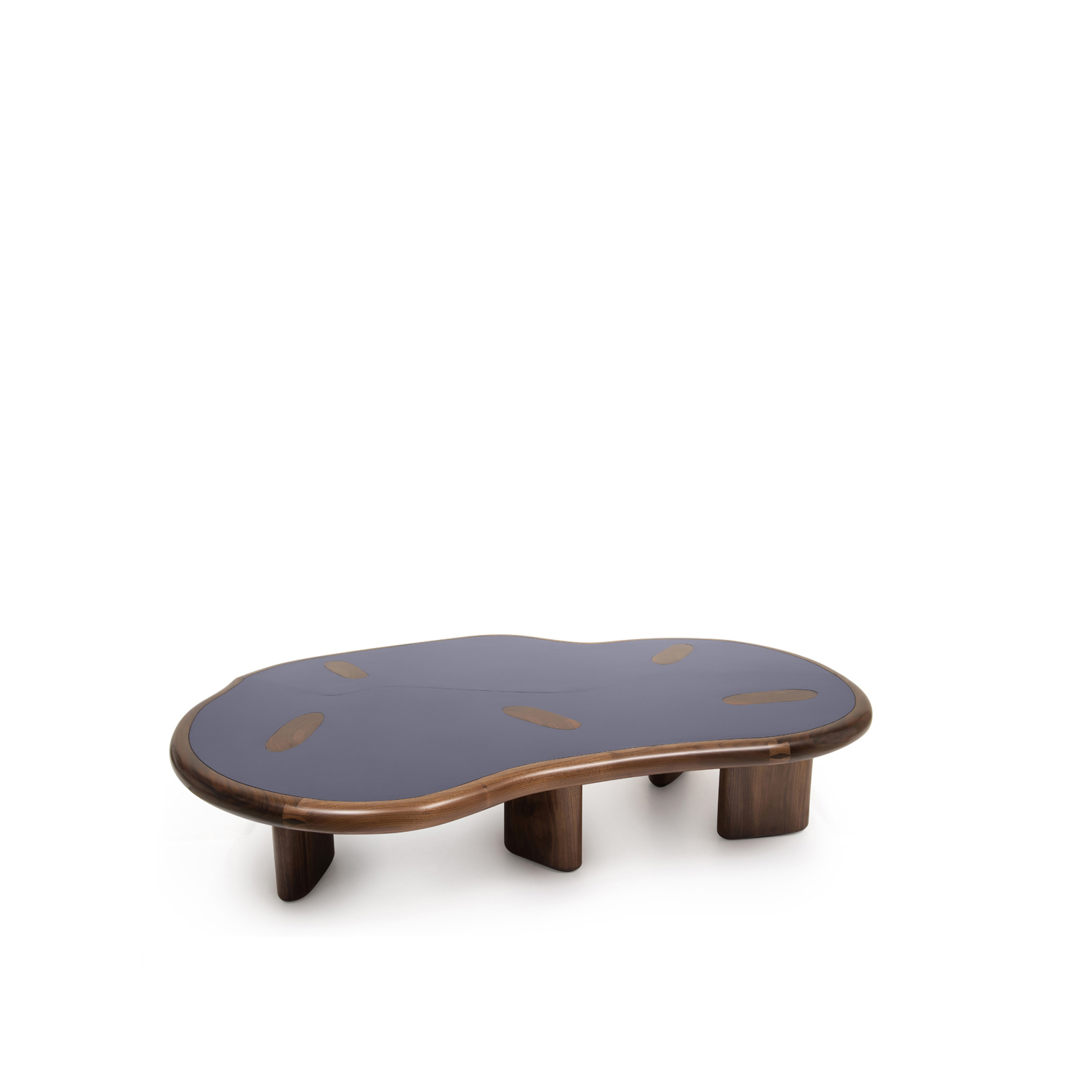 Stéphanie Moussallem (born 1987) Crack - N°1 Estimation : 5000 / 7000 € ƒ Stéphanie Moussallem (born 1987) Crack - N°1 Coffee table Solid walnut and HPL veneer Stéphanie Moussallem Design Studio edition Signed 'Crack' and 'Stéphanie Moussallem Design Studio' on plaque on the foot Creation date: 2019 H 40 × L 155 × P 90 cm