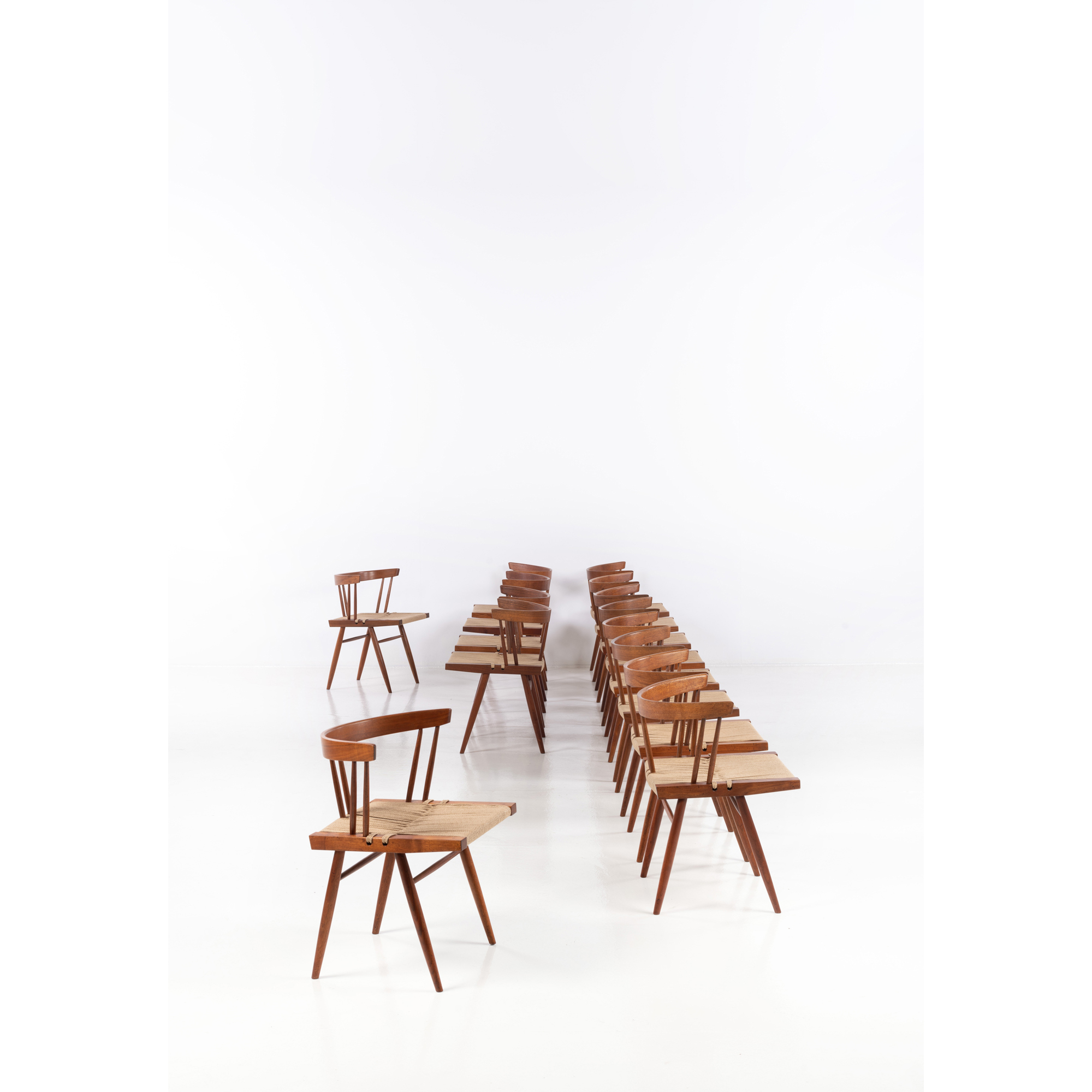 George Nakashima (1905-1990) Seagrass - Pièce unique