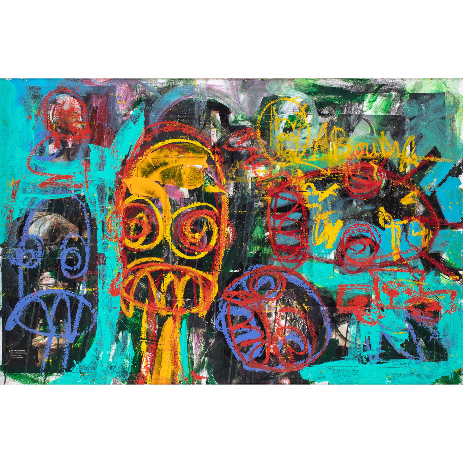 Abdoulaye Diarrassouba (Aboudia) Untitled (lot 123) 80 x 120 cm Estimation : 5040 / 8000 €