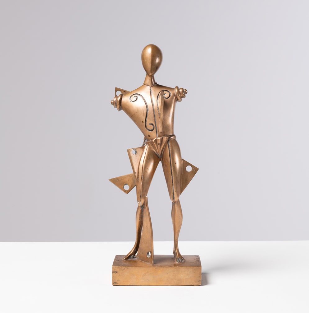 Giorgio De Chirico (1888-1978) Orestes, circa 1985 Bronze with golden patina Prototype Signed and titled on the terrace 29 x 10,5 x 6 cm