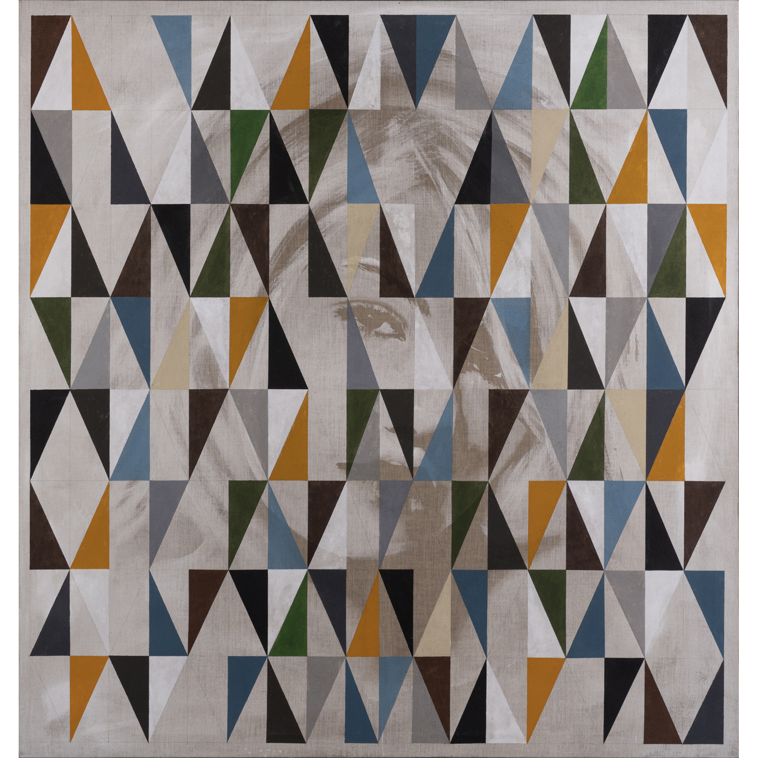 Matthias Bitzer (n&eacute; en 1975) Modern Idols Series (Ella) Acrylique et mine de plomb sur toile 190 x 200 cm Provenance : Collection particuli&egrave;re, Paris