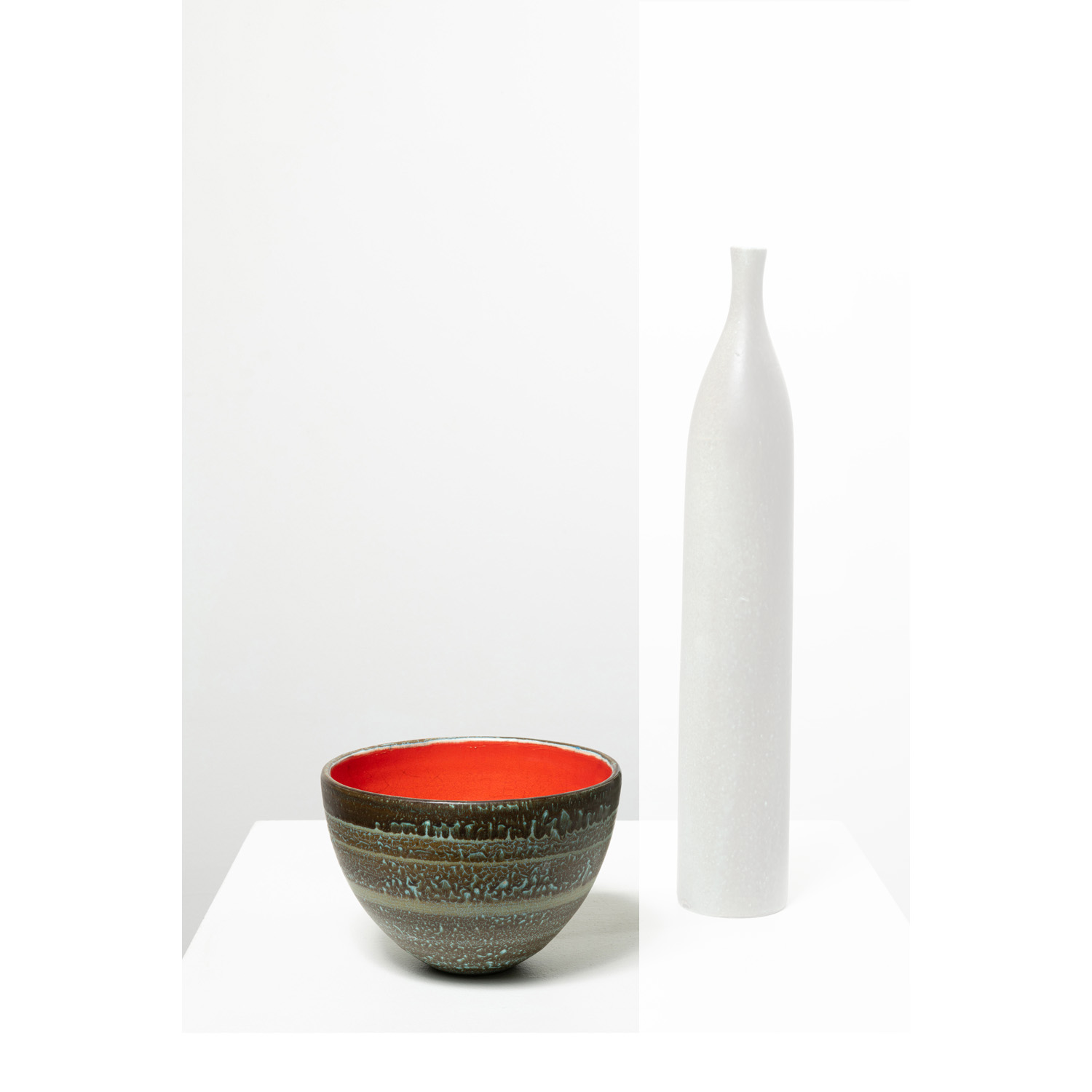 Coupe Vintage Les 2 Potiers Normand - Années 1960, Porcelaine Bleue