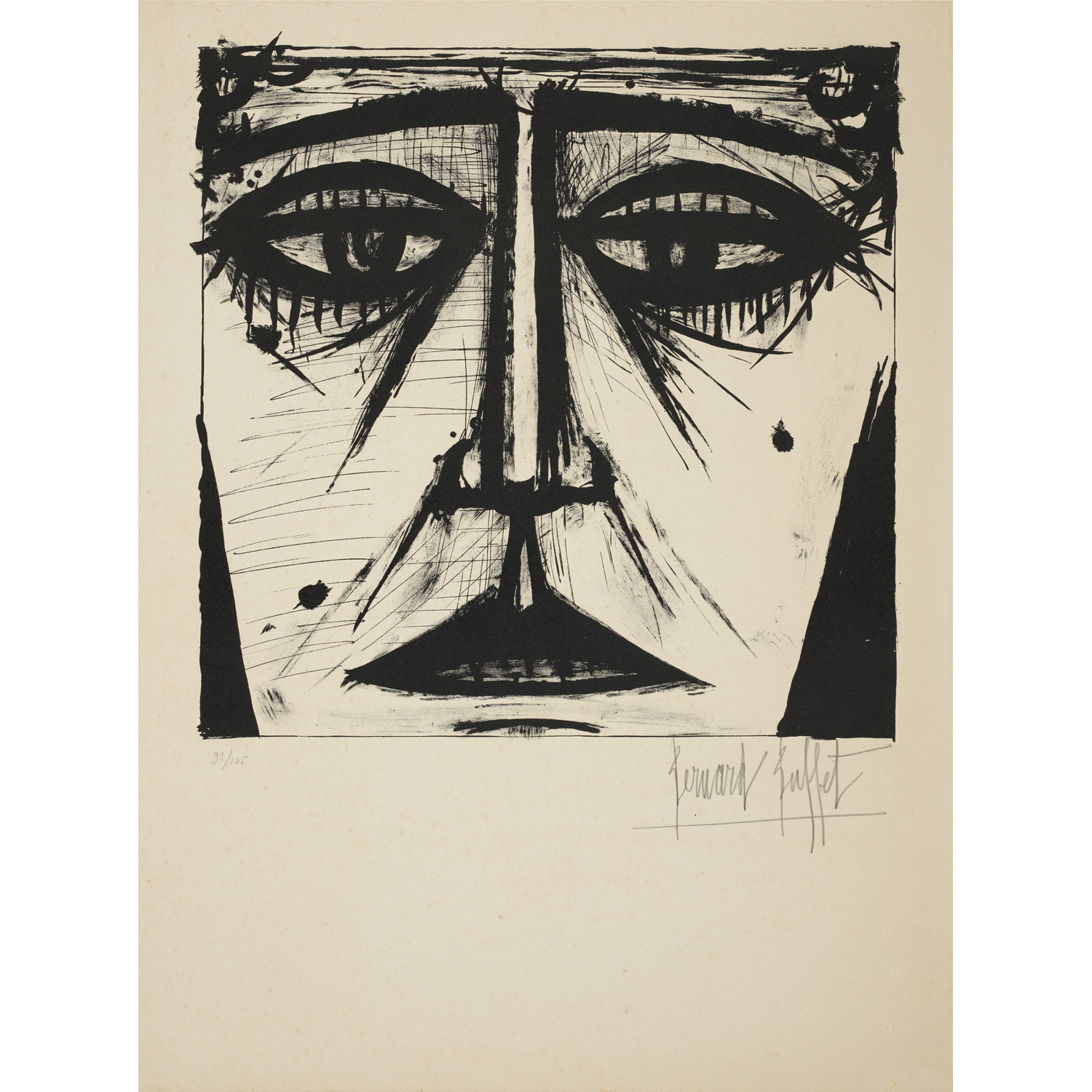 Bernard Buffet (1928-1999) Visage - 1958 | Piasa