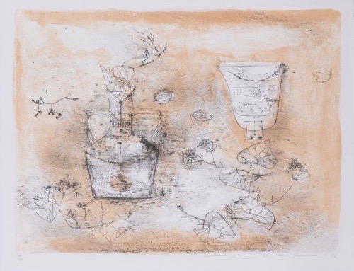 Zao Wou-Ki (1920-2013) Hortensias - 1953, (Agerup 82) Color lithograph on BFK Rives watermarked paper, full margins Signed, da... Estimation : 4500 / 5500 &euro;