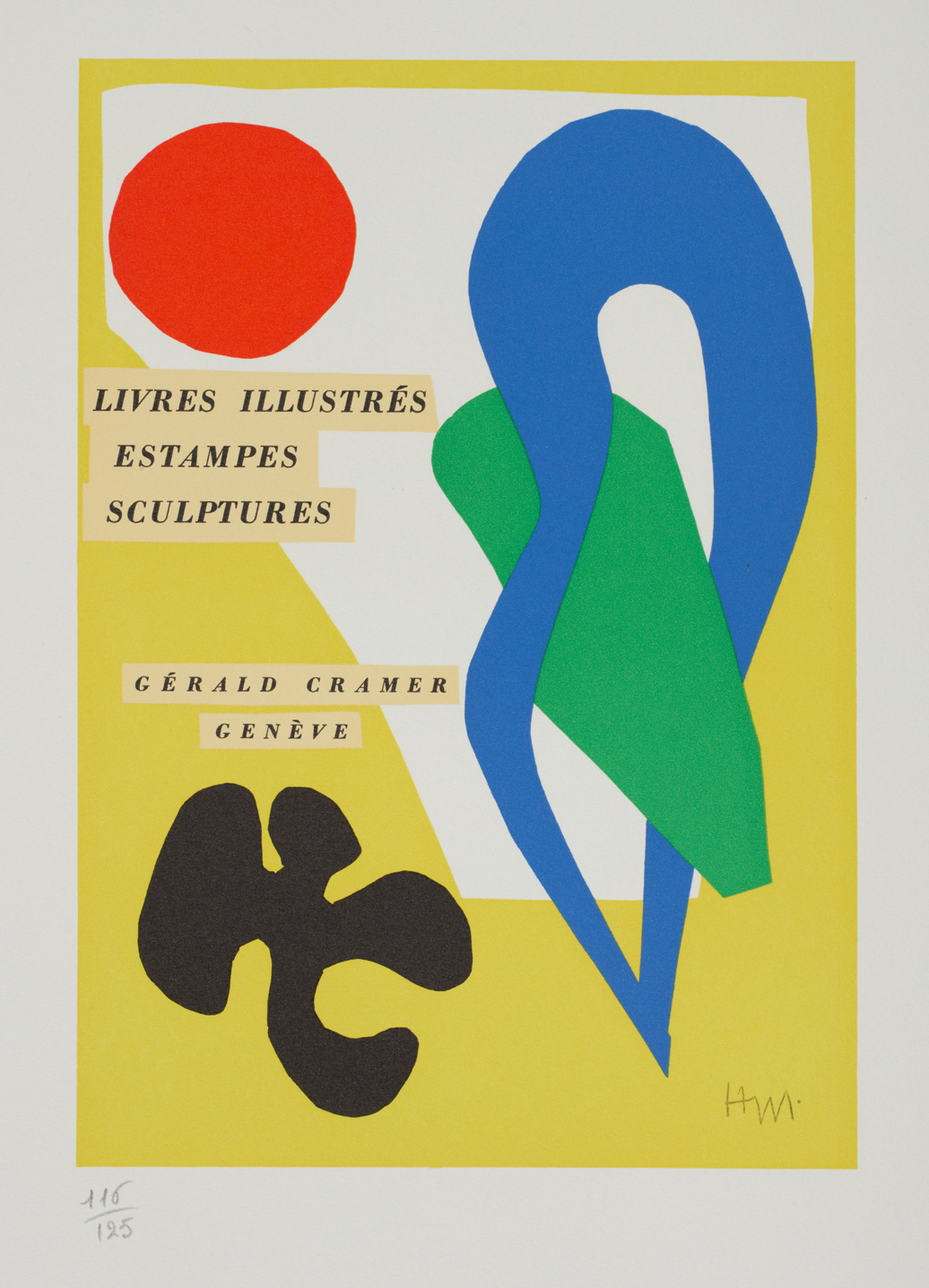 Henri Matisse, "Sirène", 1952, reproduction en typographie en couleurs, numérotée