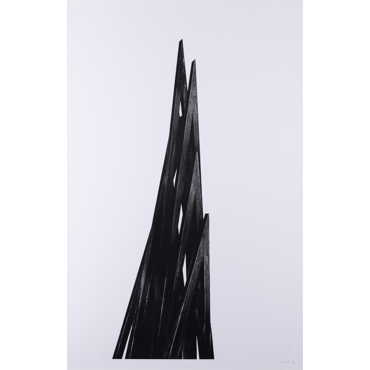 Bernar Venet (né en 1941) Nine Acute Uneven Angles - 2017