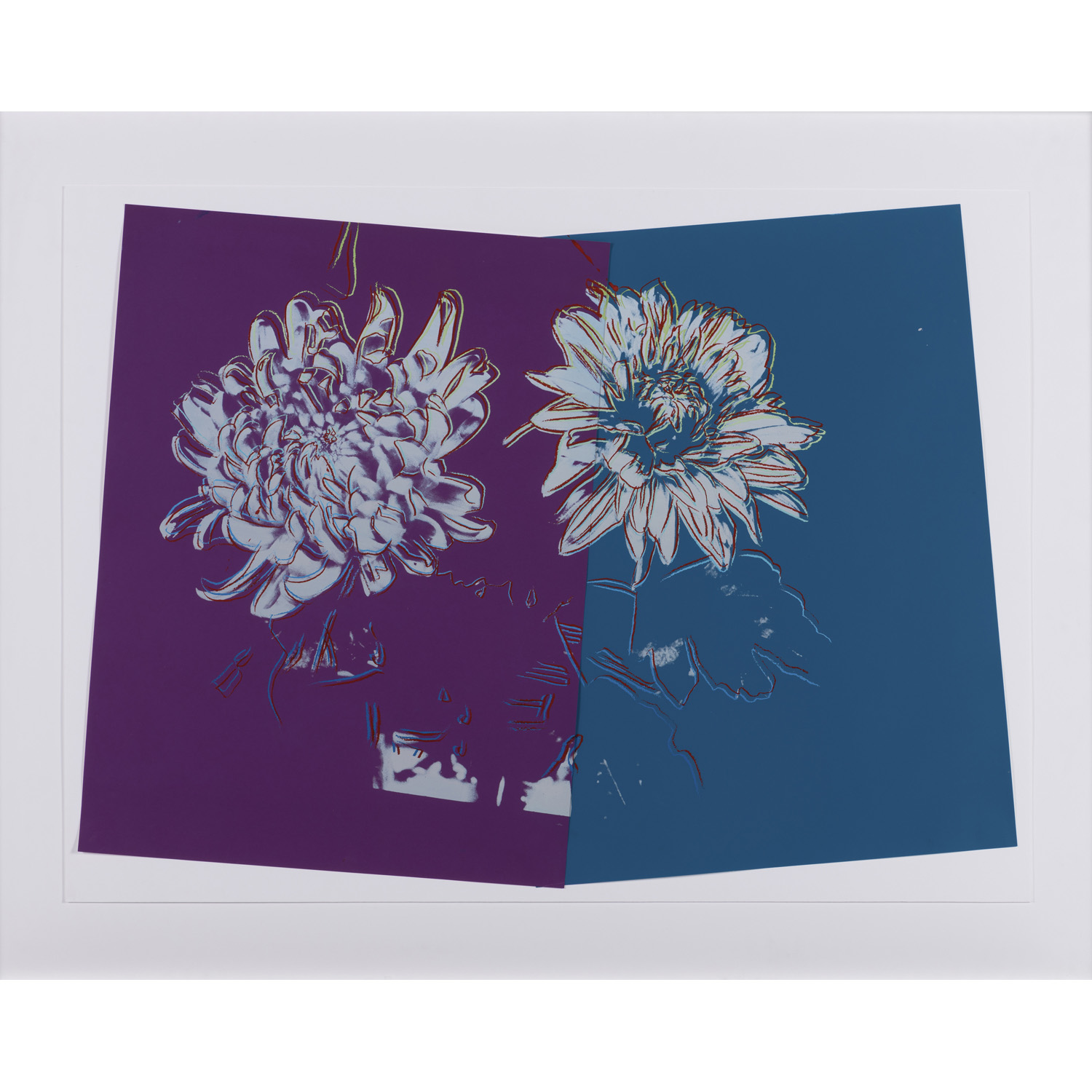 Andy Warhol (Andrew Warhola, dit) (1928-1987) Kiku - 1983 Sérigraphie et collage sur papiers posés à bord Numérotée "TOP 37.042" et tampon à l'encre de l'Estate of Andy Warhol, "The Andy Warhol Foundation for the Visual Arts, Inc." au verso Pièce unique 61 × 84 cm (F) - encadrée Provenance : - DJT Fine Art, New York - Paul Kasmin Gallery, New York - Collection privée - Sotheby's Londres, 15 octobre 2007, Lot 265