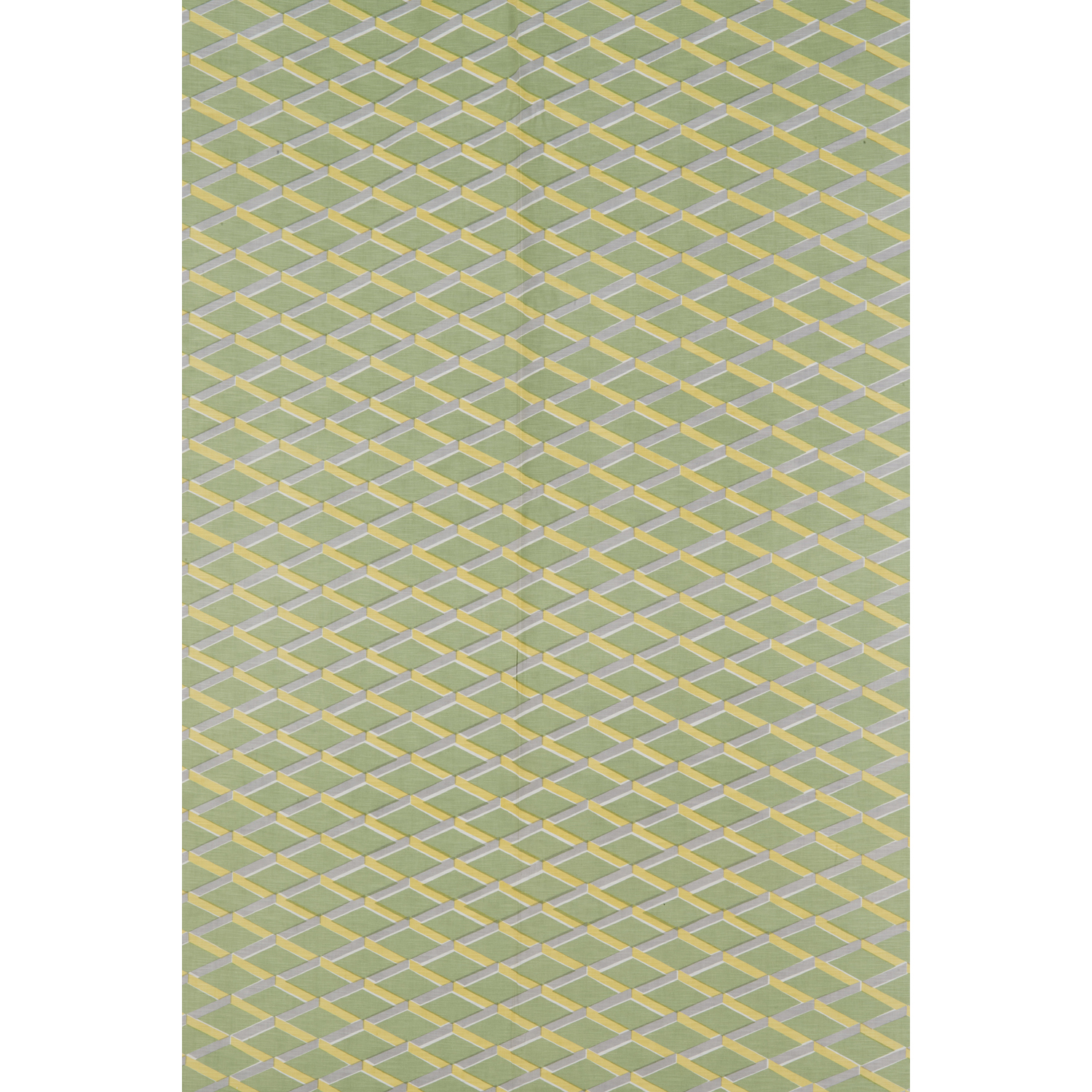 Gio Ponti (1891-1979) Recinto - S&eacute;rie G&eacute;om&eacute;trie Textile s&eacute;rigraphi&eacute; &Eacute;dition JSA Marqu&eacute; sur le bord 'Man. Jsa - Serie Geometrie Ponti - Recinto - disegno di Gio Ponti' Mod&egrave;le cr&eacute;&eacute; dans les ann&eacute;es 1950 H 135 cm &times; L 10,40 m (environ)