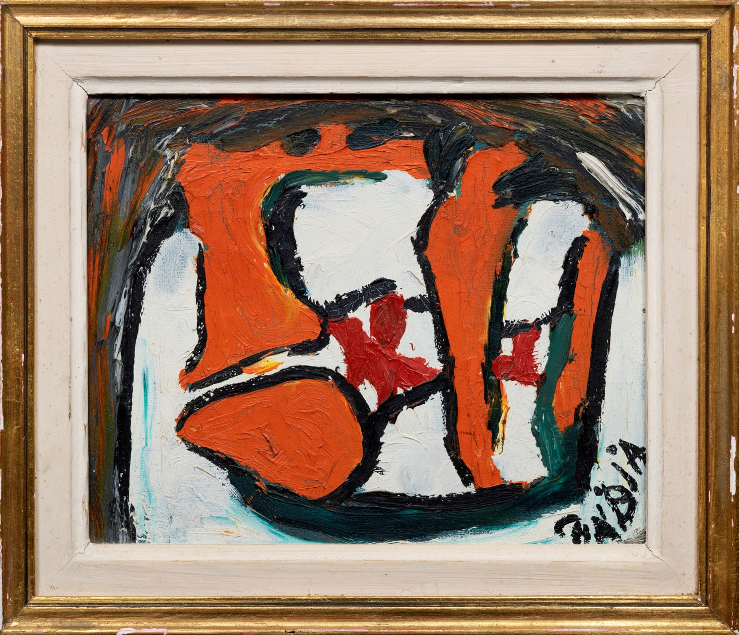 Chaibia Tallal (1929-2004, Morocco) Marabout n. 59, 1971 Oil on canvas Signed "CHAIBIA" lower right