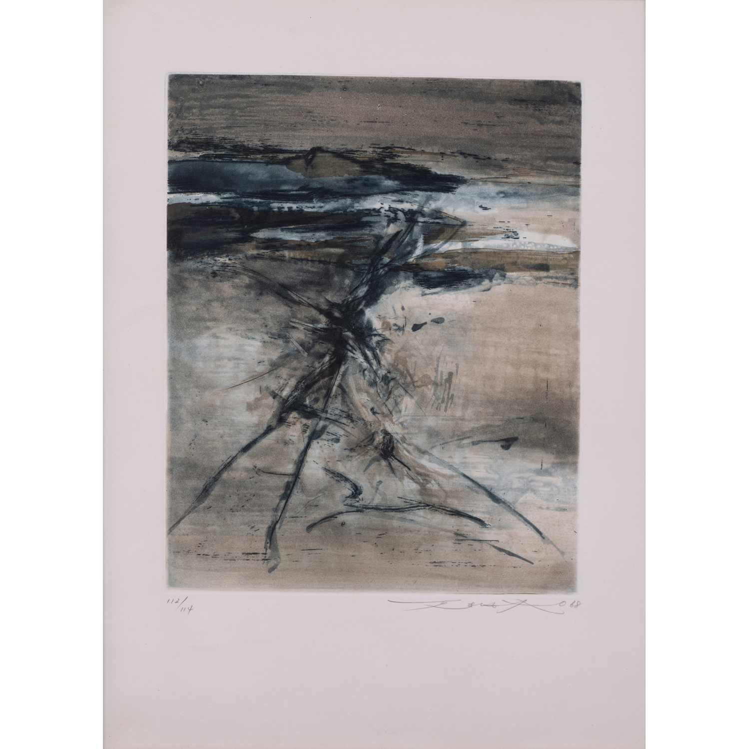 Zao Wou-Ki (1920-2013) Issue de La peau des choses - 1968, (Agerup 187)