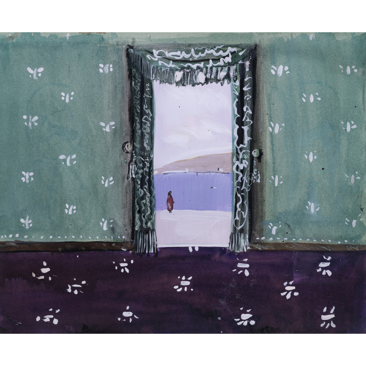 Christian Jacques Bérard (1902-1949) Décor imaginaire Gouache sur papier Date de création : vers 1933