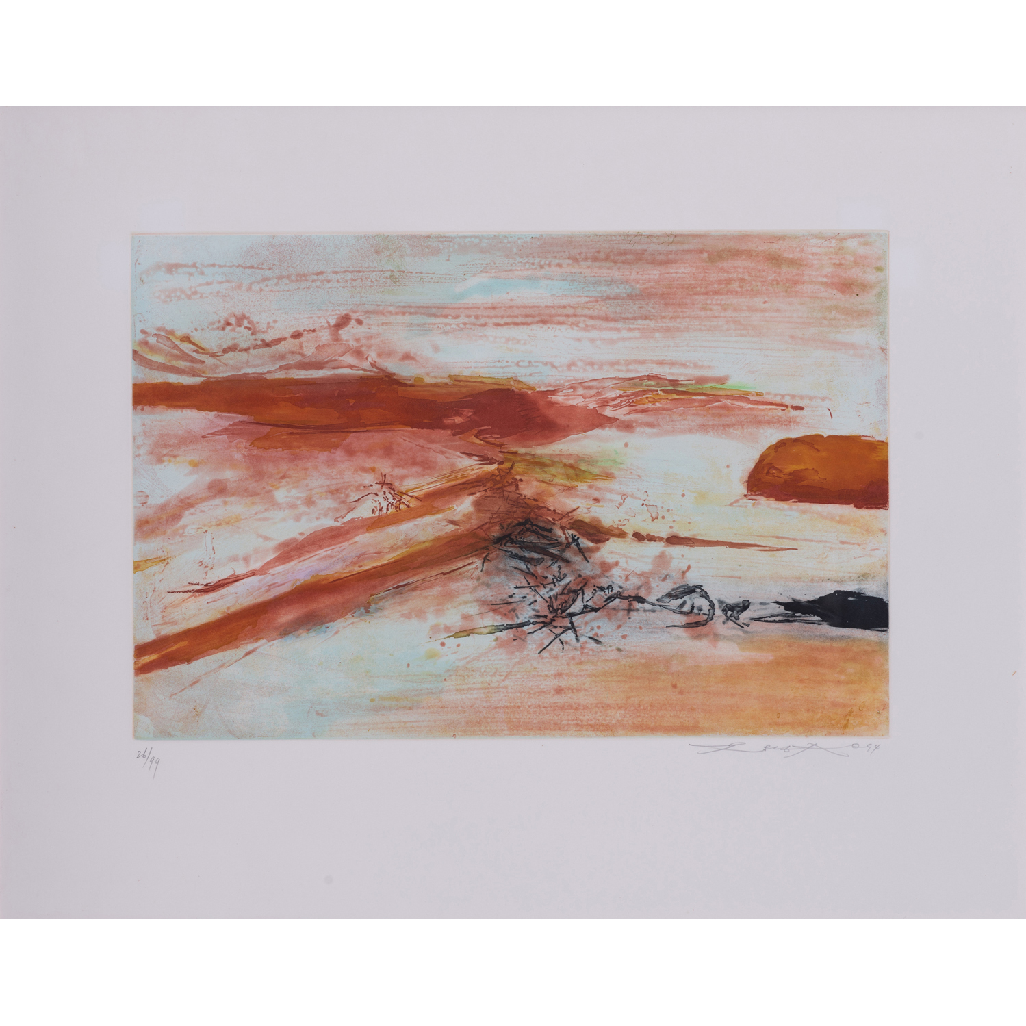 Zao Wou-Ki (1920-2013) Gravure 379 - 1994, (Agerup 379)